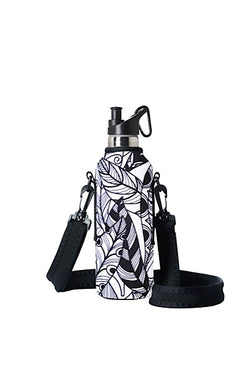 TRVLR by BBBYO carry cover for sippy bottle - with shoulder strap - 500 ml - Feather print