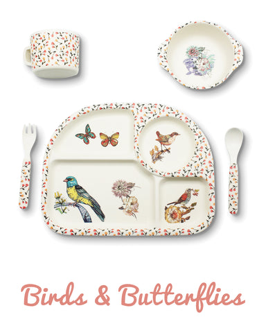 Bambu - 5 piece mealtime set - Birds & Butterflies