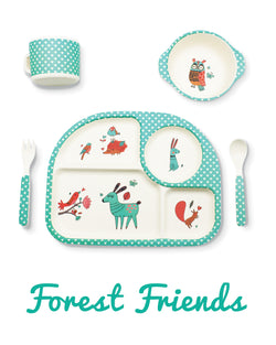 * Daily Deal - Bambu - 5 piece mealtime set - Forest Friends