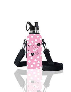 TRVLR by BBBYO carry cover for sippy bottle - with shoulder strap - 500 ml - Miaow print