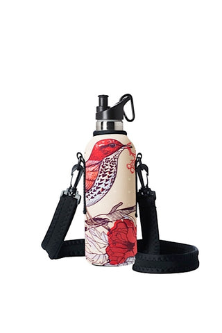 TRVLR by BBBYO carry cover for sippy bottle - with shoulder strap - 500 ml - Bird print