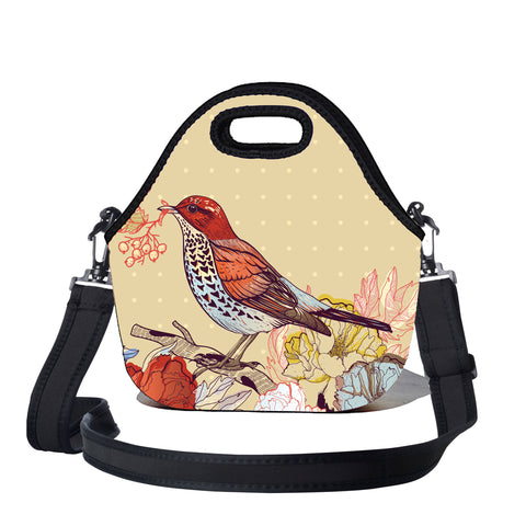 Lunchtime Bag by BBBYO - with shoulder strap - Bird print