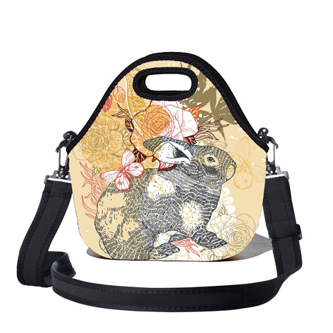 Lunchtime Bag by BBBYO - with shoulder strap - Bunni print