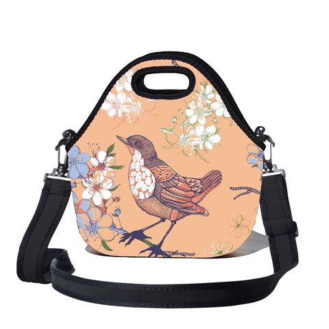 Lunchtime Bag by BBBYO - with shoulder strap - Sparrow print