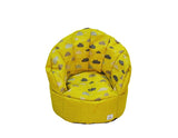Pumpkin Beanbag Chair (Teeny) - Yellow cloud print