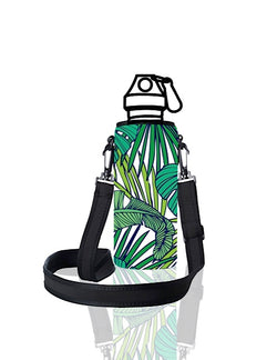 UNI TRVLR by BBBYO carry cover for Most Bottles - with shoulder strap - 500 ml/600 ml - Frond print