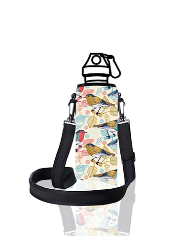 UNI TRVLR by BBBYO carry cover for Most Bottles - with shoulder strap - 500 ml/600 ml - Sparrow print
