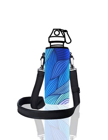 UNI TRVLR by BBBYO carry cover for Most Bottles - with shoulder strap - 500 ml/600 ml - Tide print